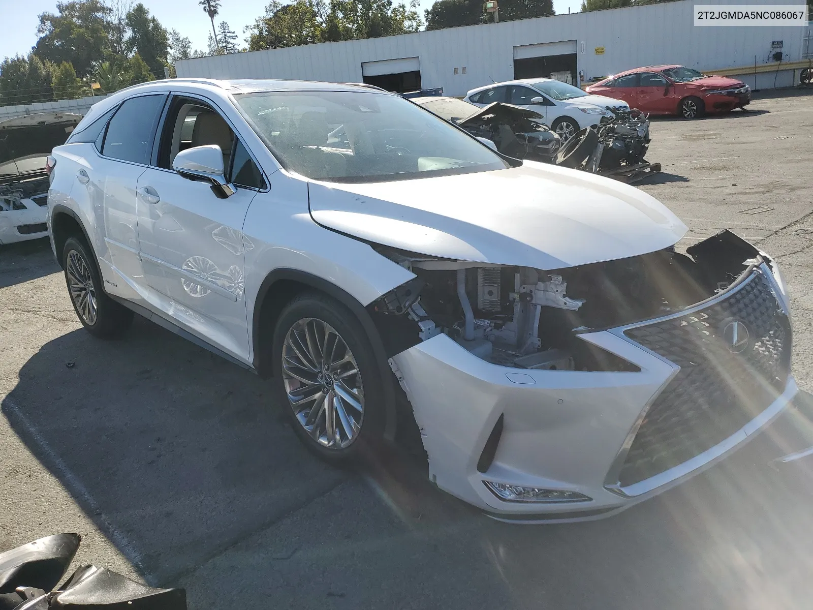 2022 Lexus Rx 450H VIN: 2T2JGMDA5NC086067 Lot: 67002274