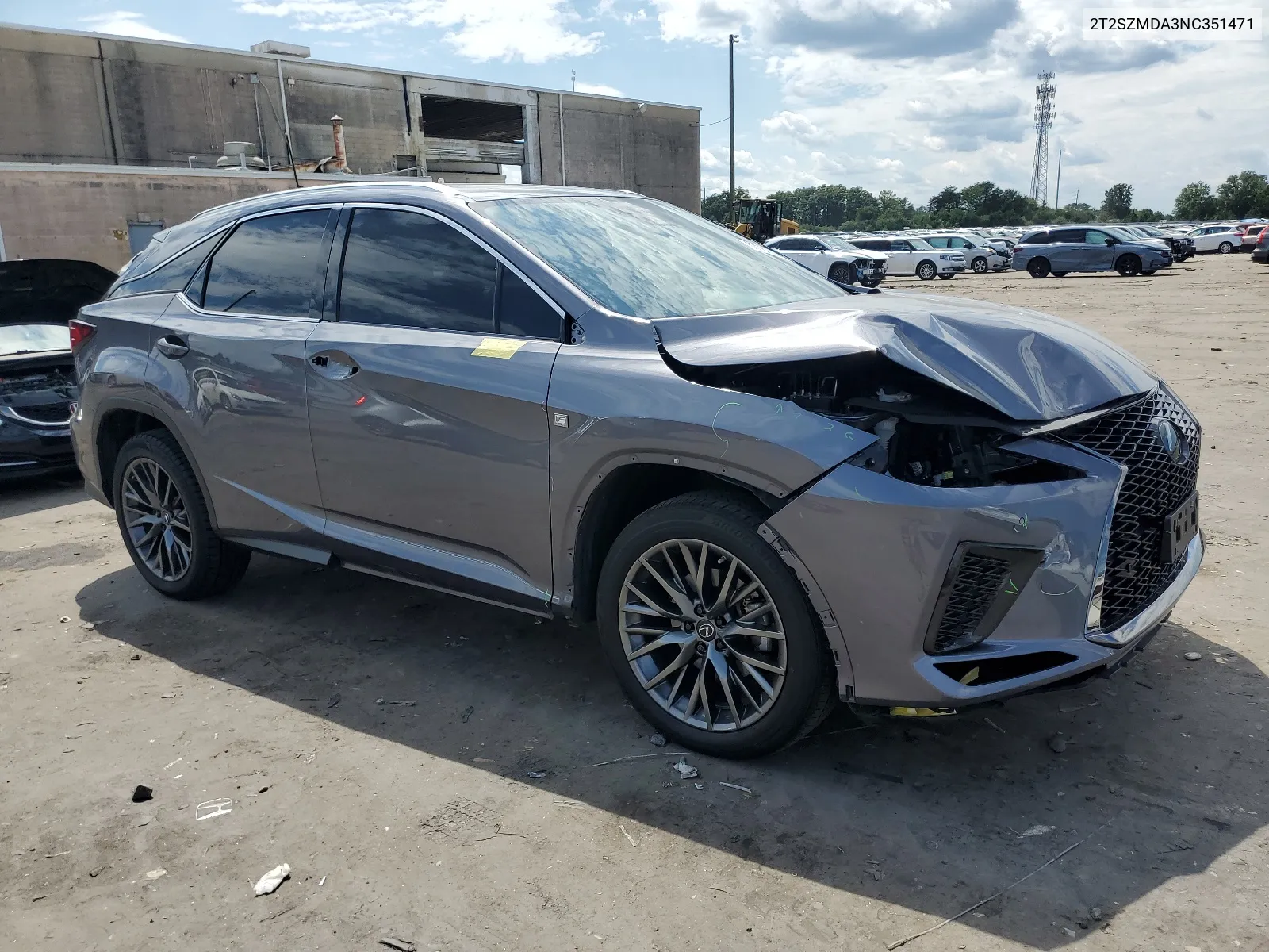 2022 Lexus Rx 350 F Sport VIN: 2T2SZMDA3NC351471 Lot: 67187094