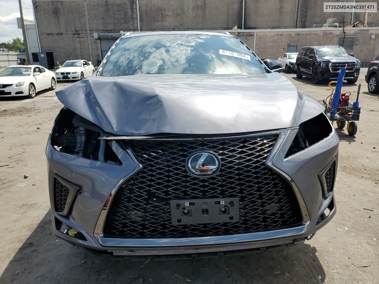 2022 Lexus Rx 350 F Sport VIN: 2T2SZMDA3NC351471 Lot: 67187094