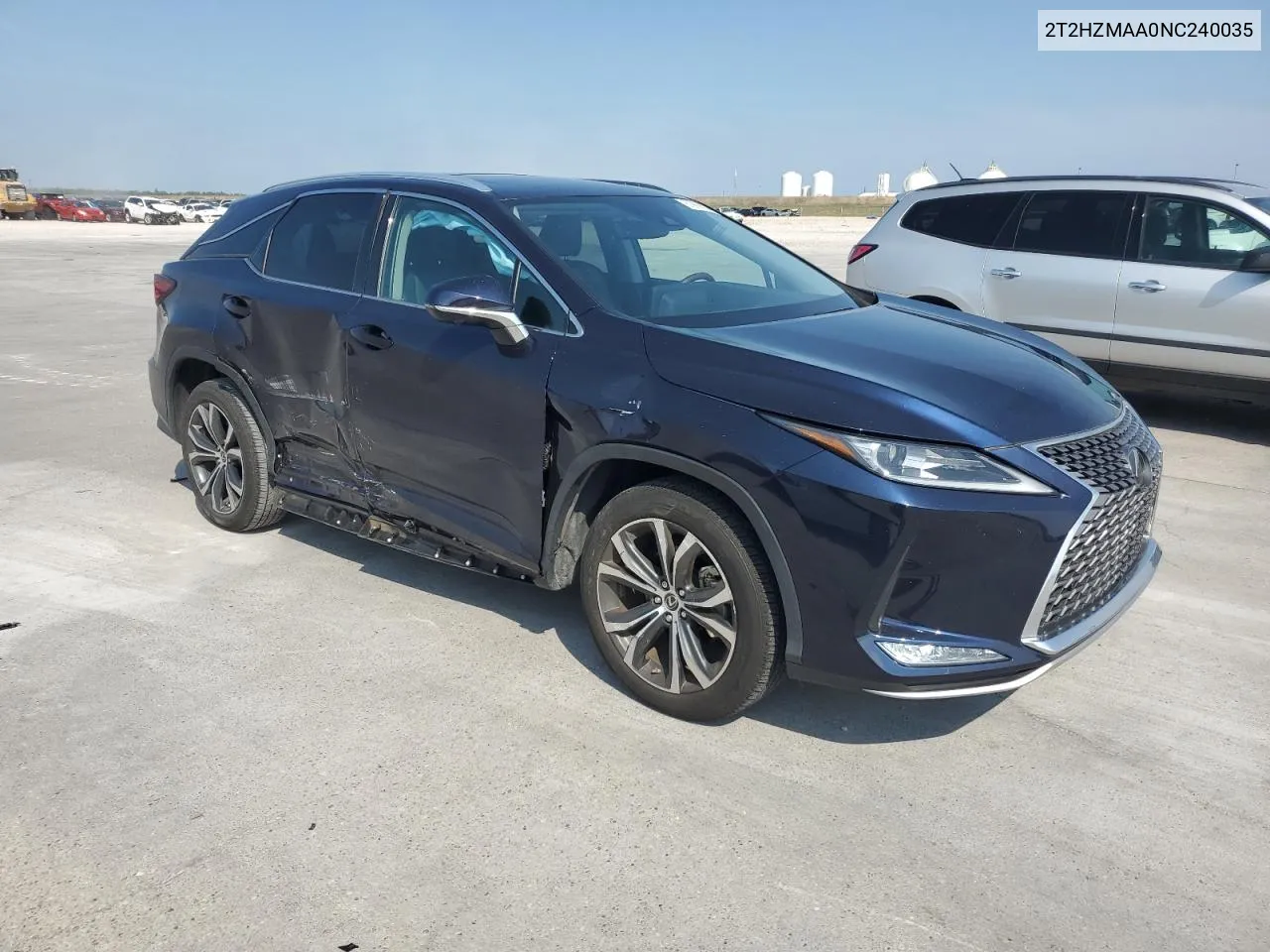 2022 Lexus Rx 350 VIN: 2T2HZMAA0NC240035 Lot: 67993624