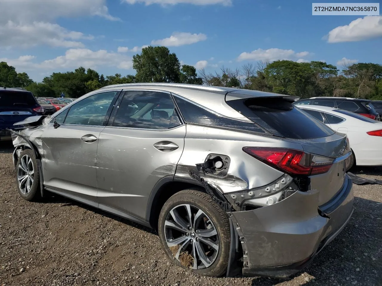 2T2HZMDA7NC365870 2022 Lexus Rx 350