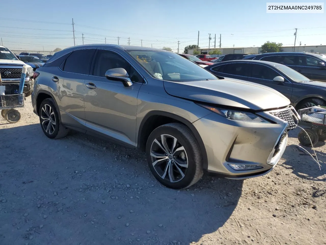 2022 Lexus Rx 350 VIN: 2T2HZMAA0NC249785 Lot: 70834414