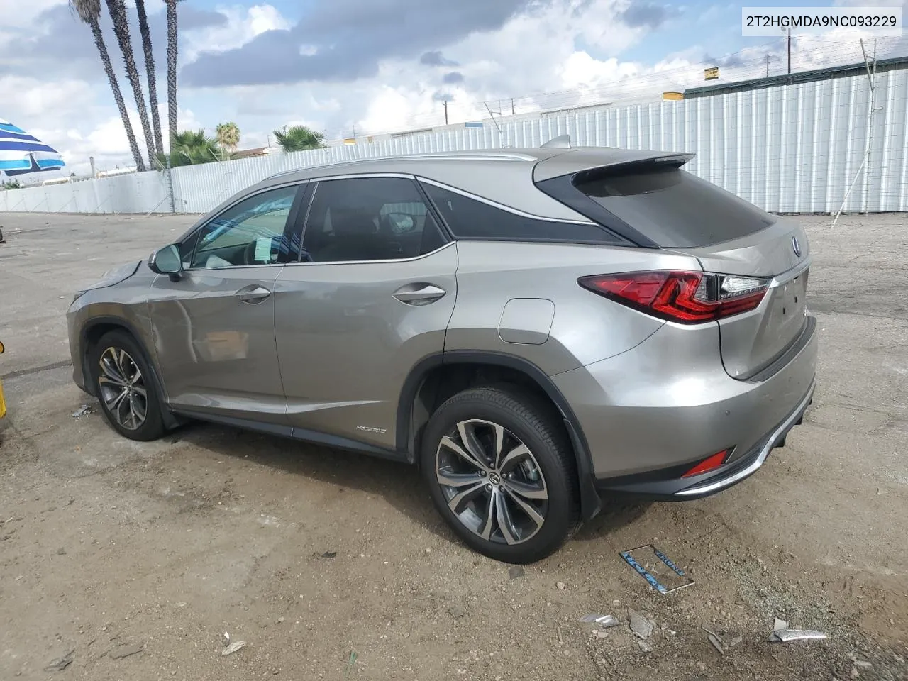 2022 Lexus Rx 450H VIN: 2T2HGMDA9NC093229 Lot: 71570634