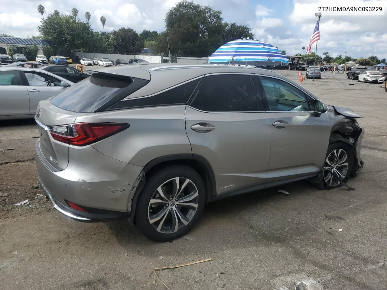 2022 Lexus Rx 450H VIN: 2T2HGMDA9NC093229 Lot: 71570634