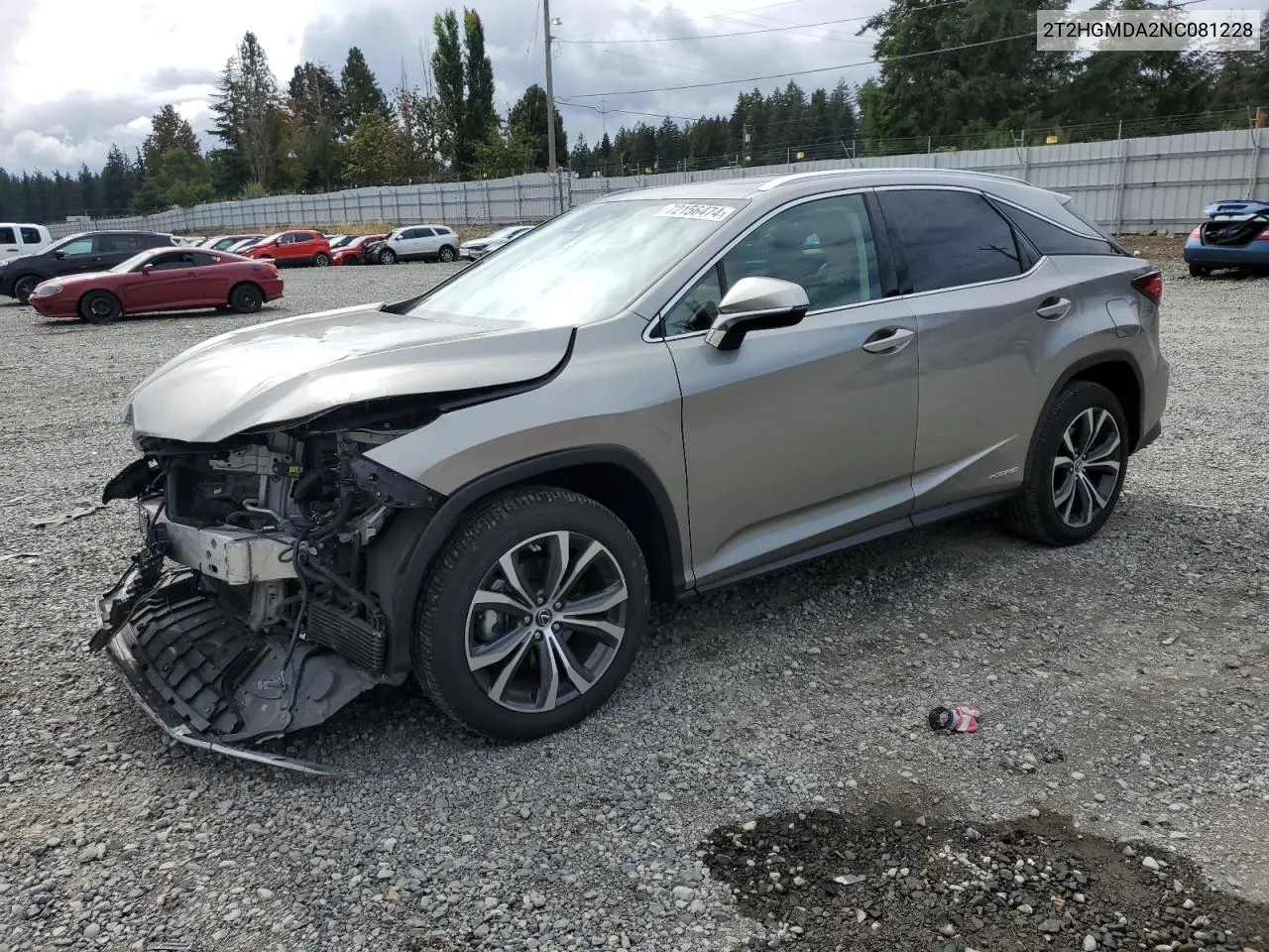 2022 Lexus Rx 450H VIN: 2T2HGMDA2NC081228 Lot: 72156474