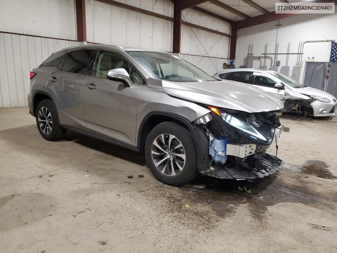 2022 Lexus Rx 350 VIN: 2T2HZMDA0NC309401 Lot: 72210264