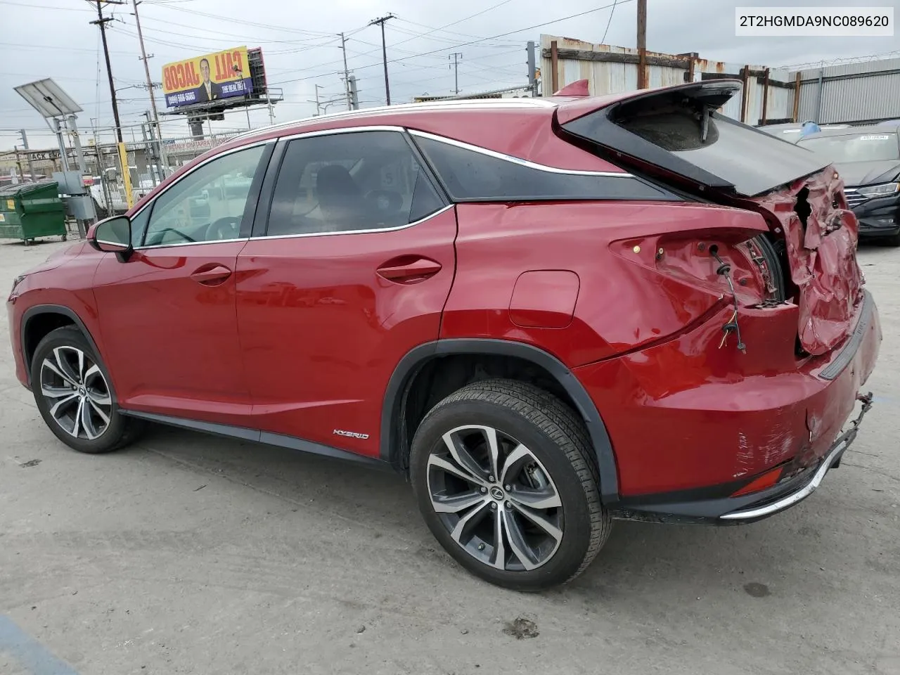 2022 Lexus Rx 450H VIN: 2T2HGMDA9NC089620 Lot: 72555544