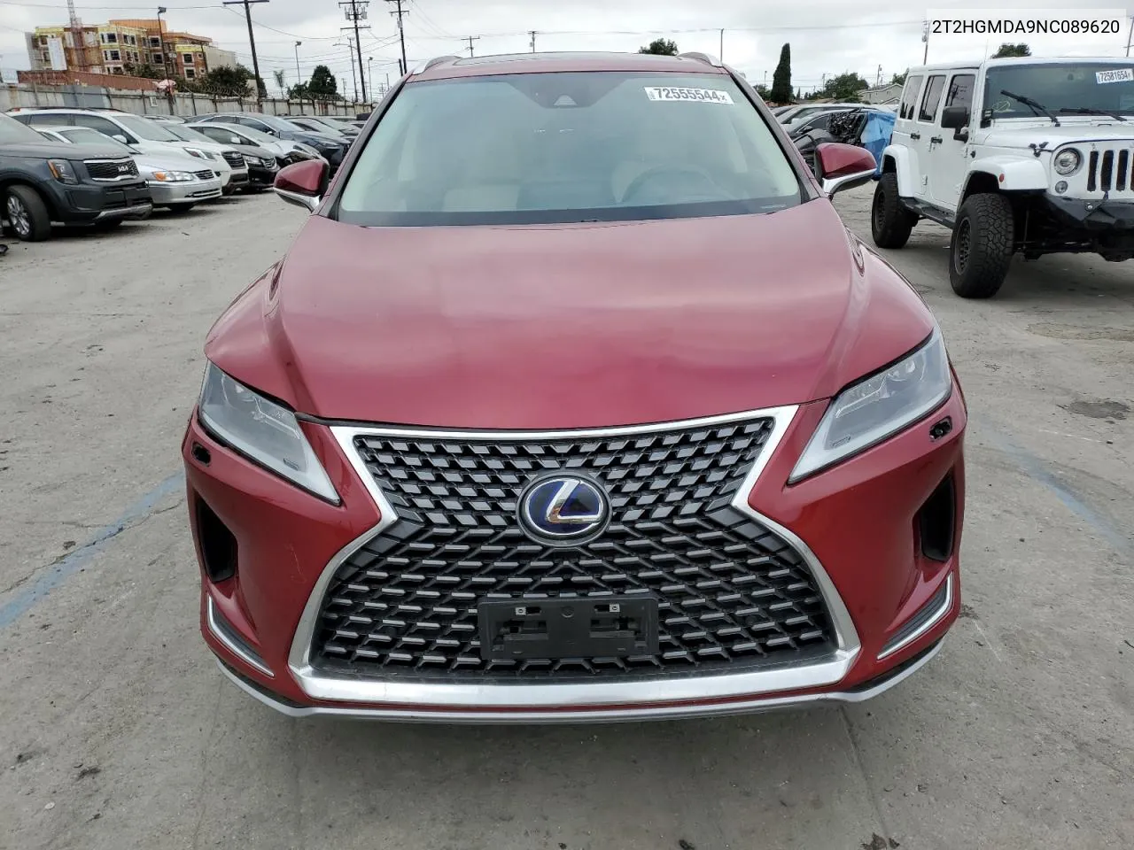 2022 Lexus Rx 450H VIN: 2T2HGMDA9NC089620 Lot: 72555544