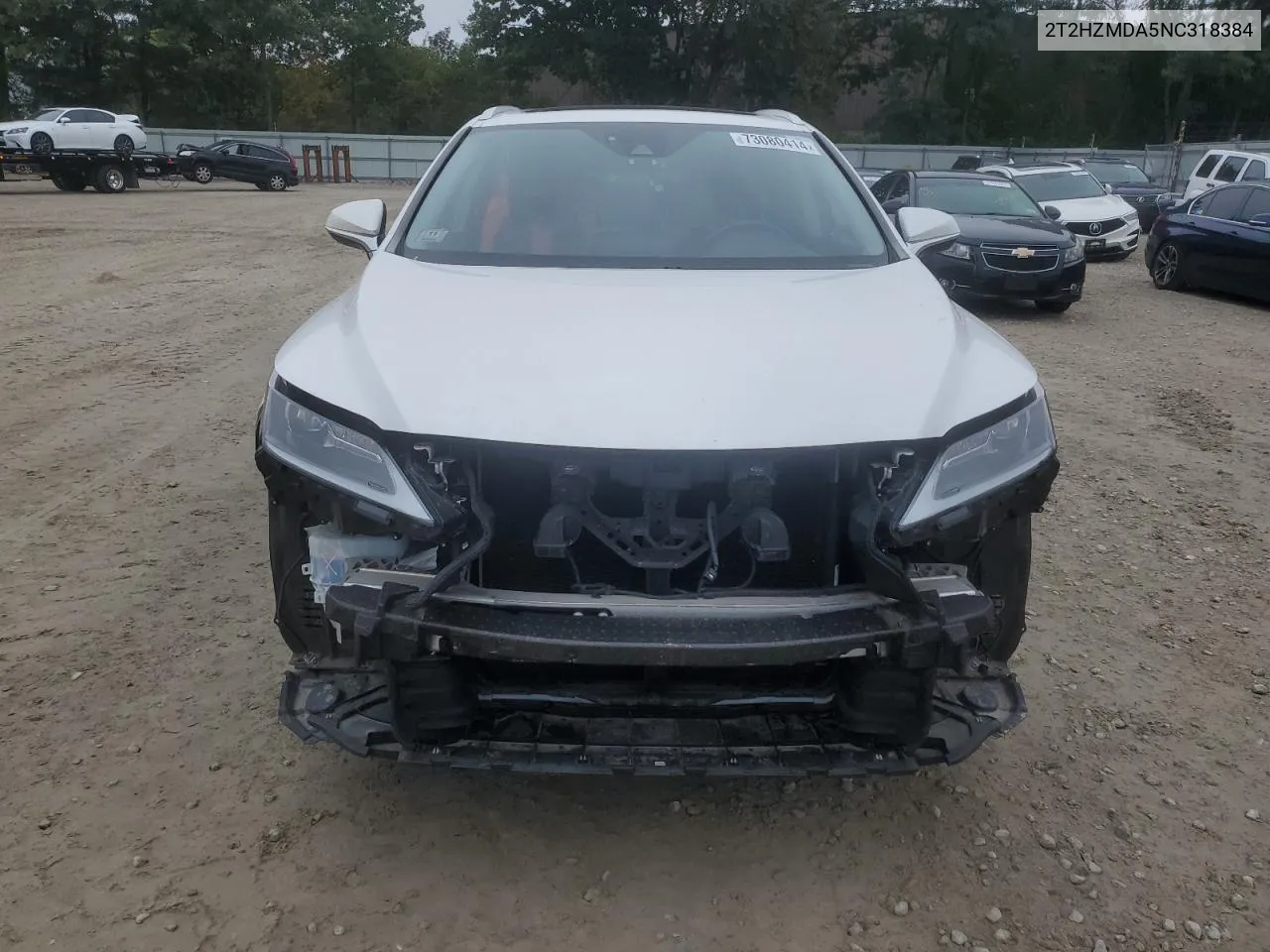 2022 Lexus Rx 350 VIN: 2T2HZMDA5NC318384 Lot: 73080414