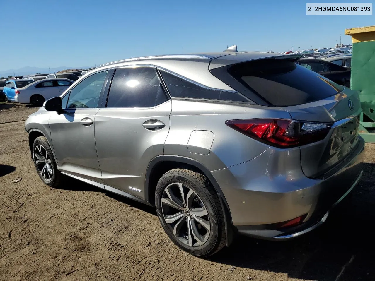 2022 Lexus Rx 450H VIN: 2T2HGMDA6NC081393 Lot: 73183924