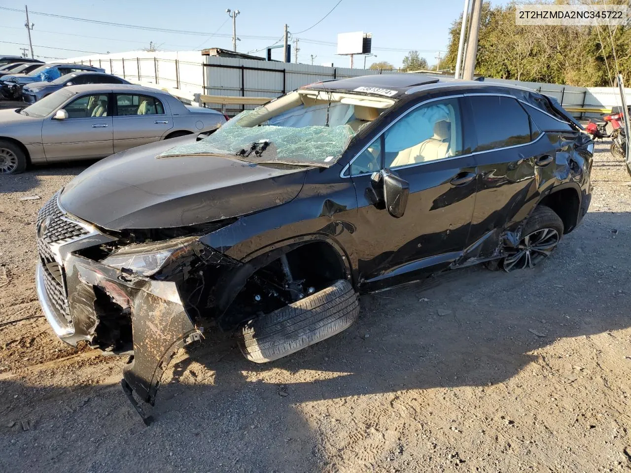 2022 Lexus Rx 350 VIN: 2T2HZMDA2NC345722 Lot: 73813774