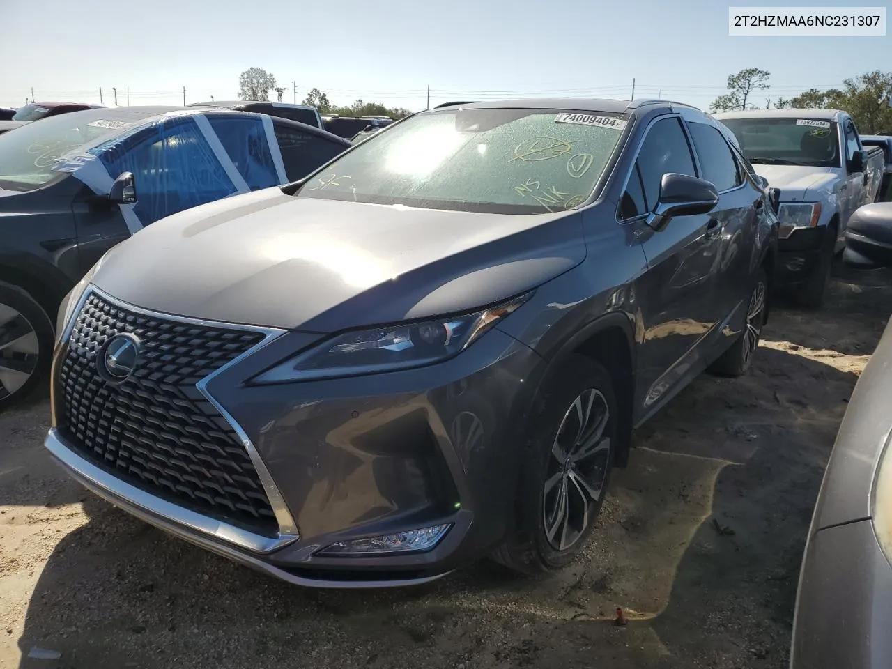 2022 Lexus Rx 350 VIN: 2T2HZMAA6NC231307 Lot: 74009404