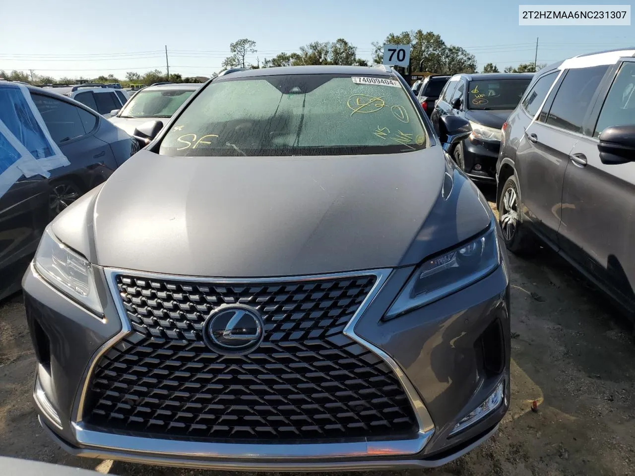 2022 Lexus Rx 350 VIN: 2T2HZMAA6NC231307 Lot: 74009404