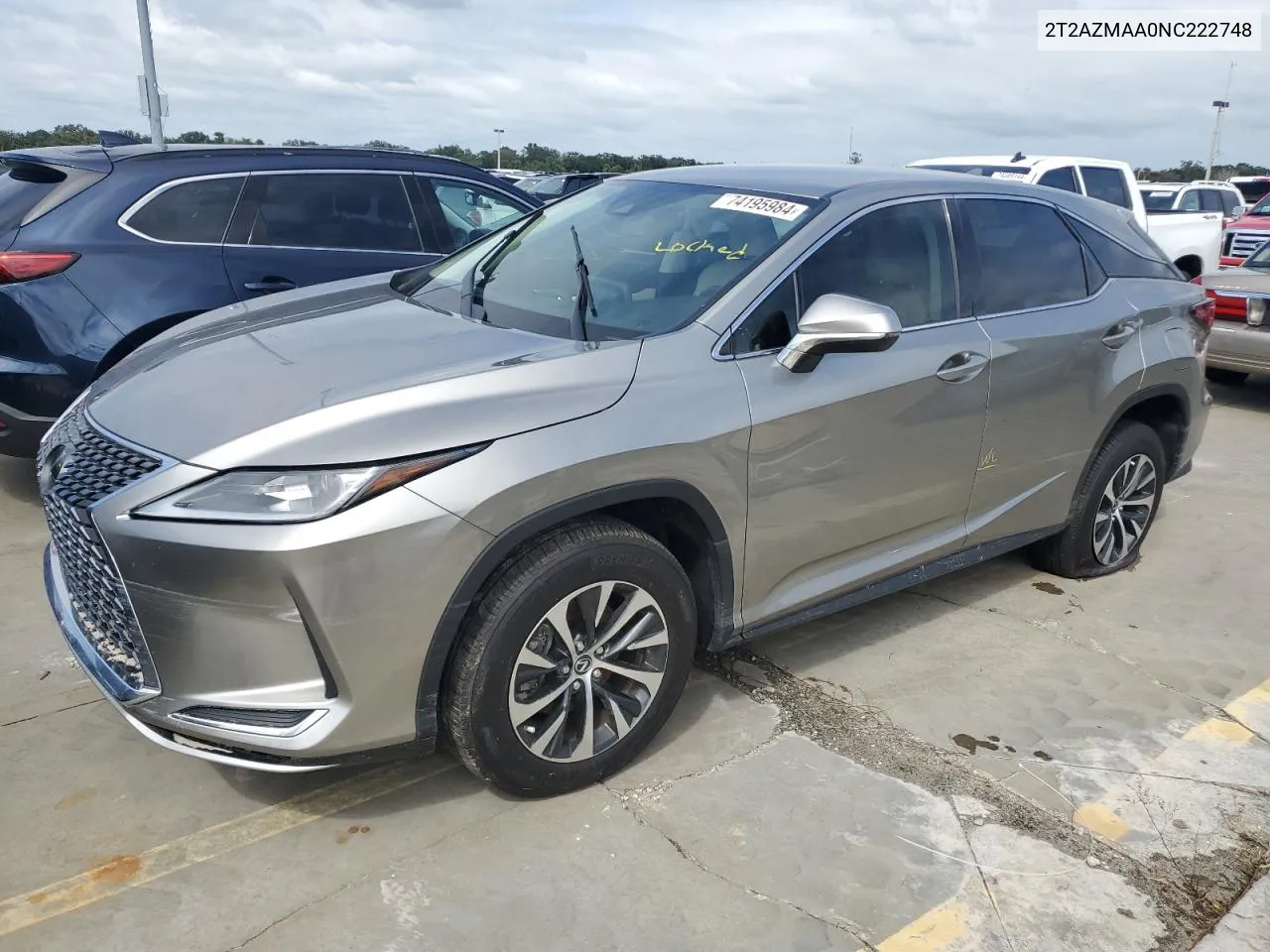 2022 Lexus Rx 350 Base VIN: 2T2AZMAA0NC222748 Lot: 74195984