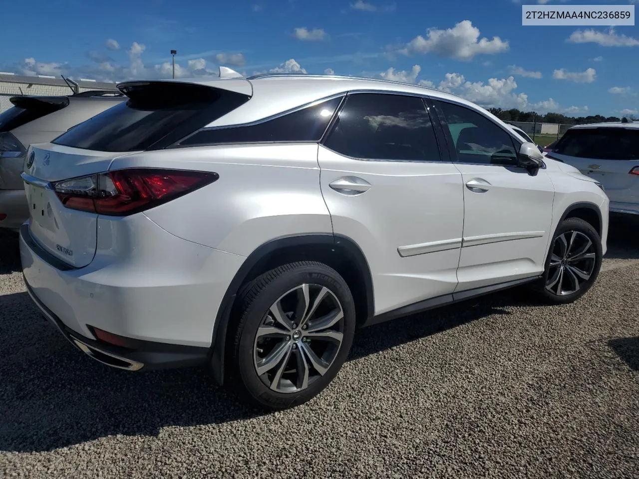 2022 Lexus Rx 350 VIN: 2T2HZMAA4NC236859 Lot: 74276484