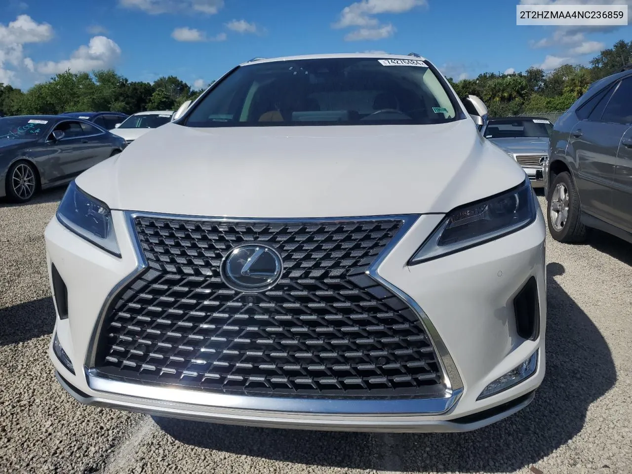 2022 Lexus Rx 350 VIN: 2T2HZMAA4NC236859 Lot: 74276484