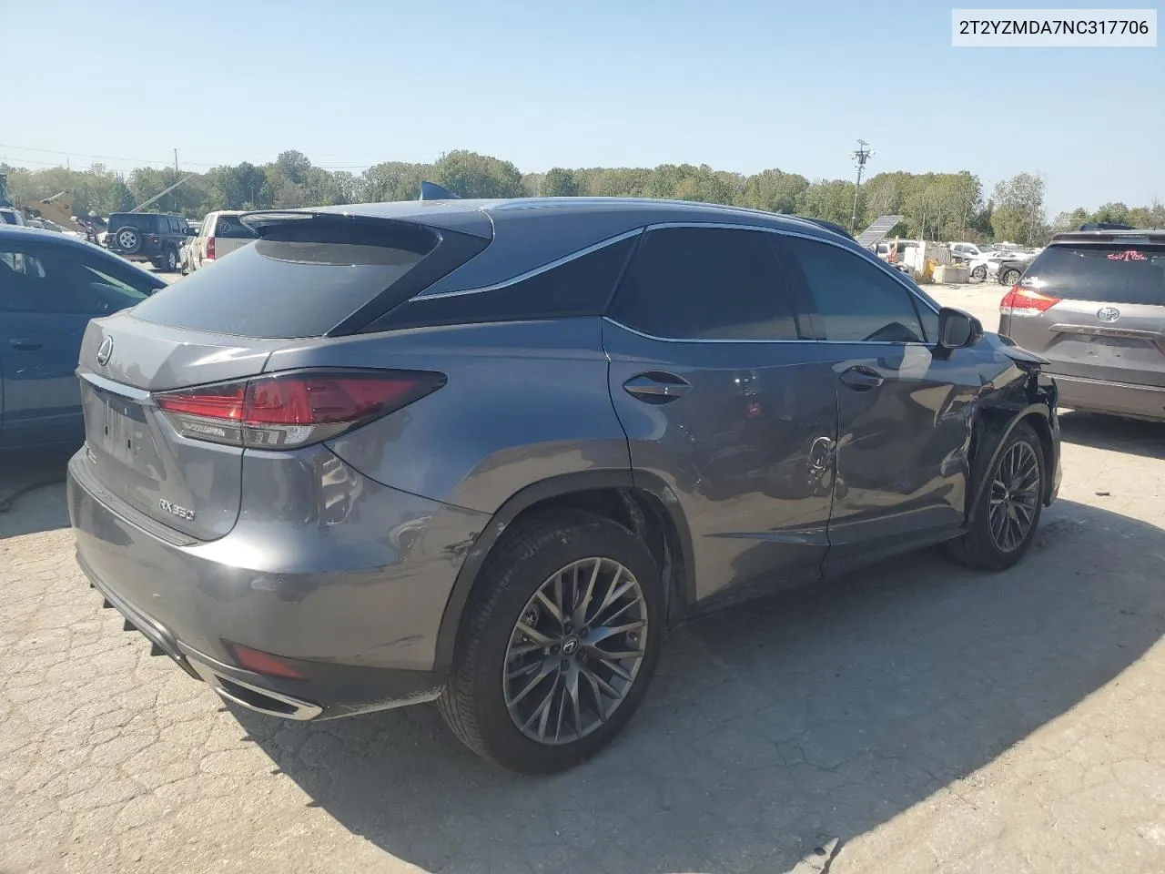 2022 Lexus Rx 350 F Sport VIN: 2T2YZMDA7NC317706 Lot: 74585214