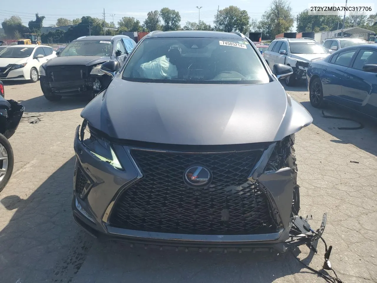 2022 Lexus Rx 350 F Sport VIN: 2T2YZMDA7NC317706 Lot: 74585214