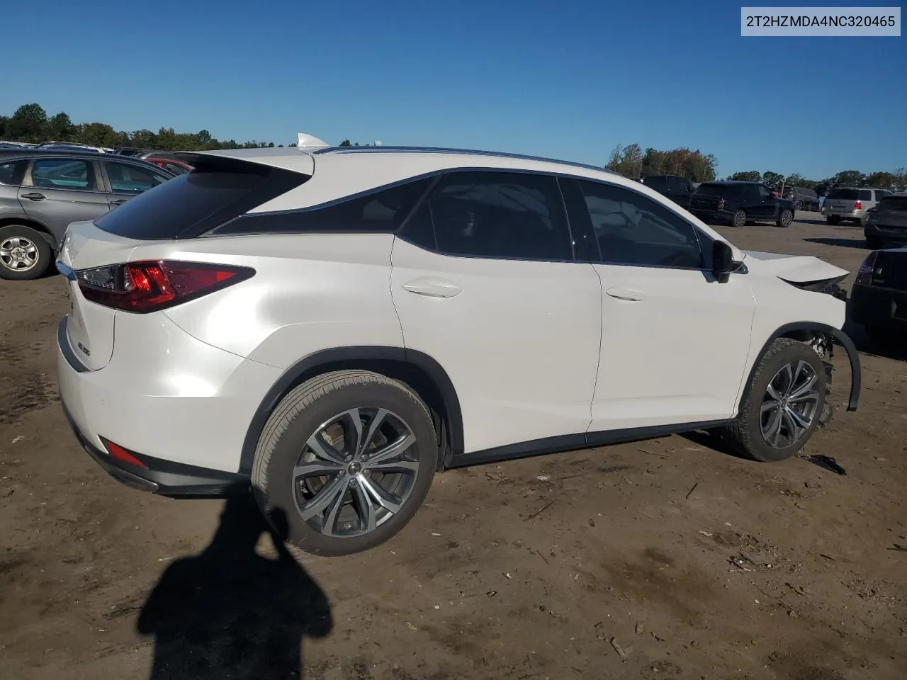 2022 Lexus Rx 350 VIN: 2T2HZMDA4NC320465 Lot: 75464474