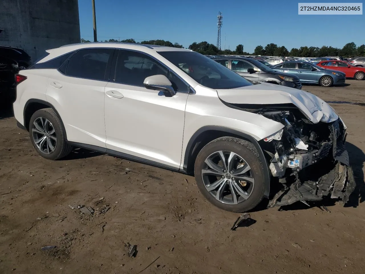 2022 Lexus Rx 350 VIN: 2T2HZMDA4NC320465 Lot: 75464474