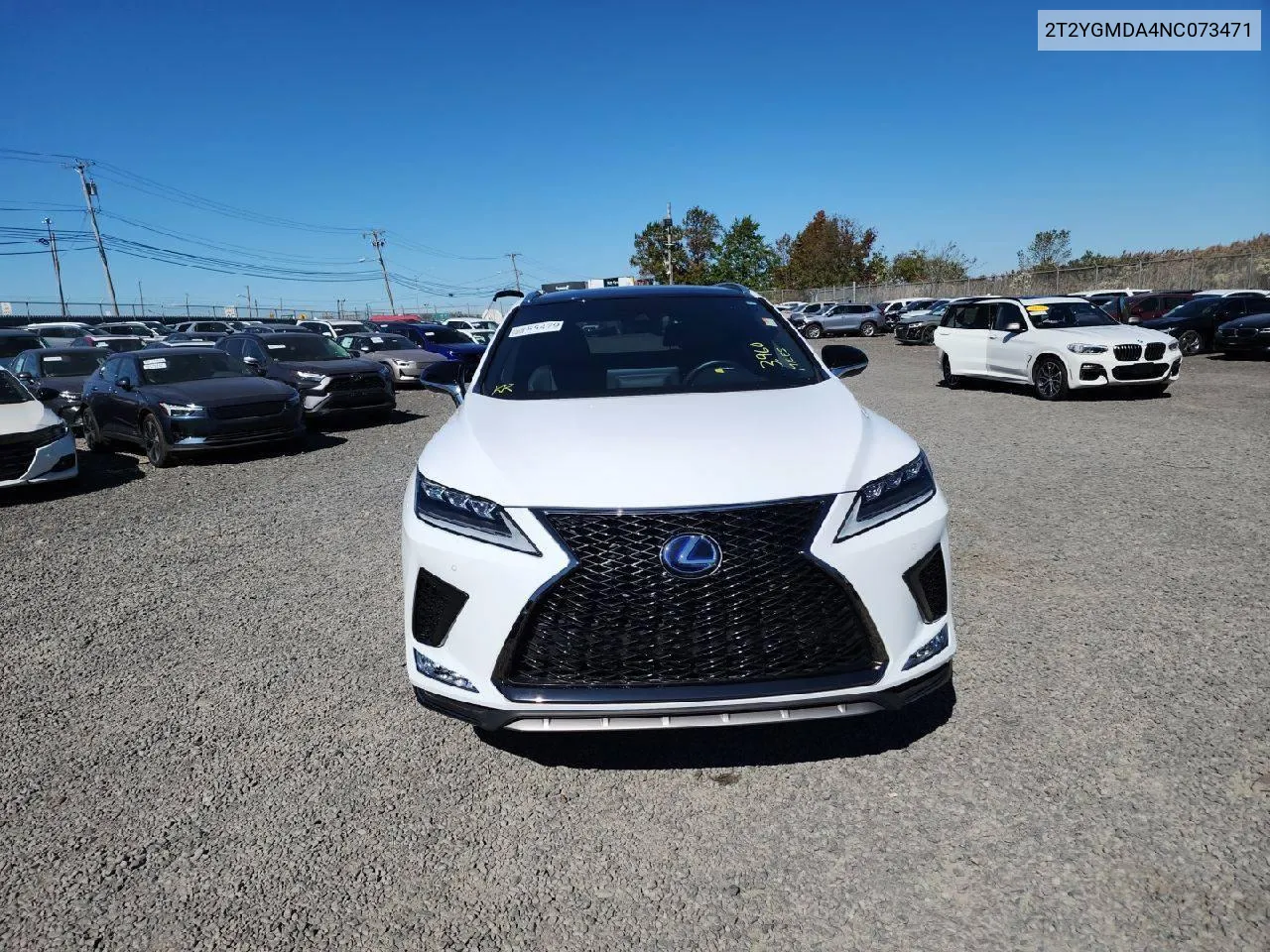 2022 Lexus Rx 450H F Sport VIN: 2T2YGMDA4NC073471 Lot: 76089234