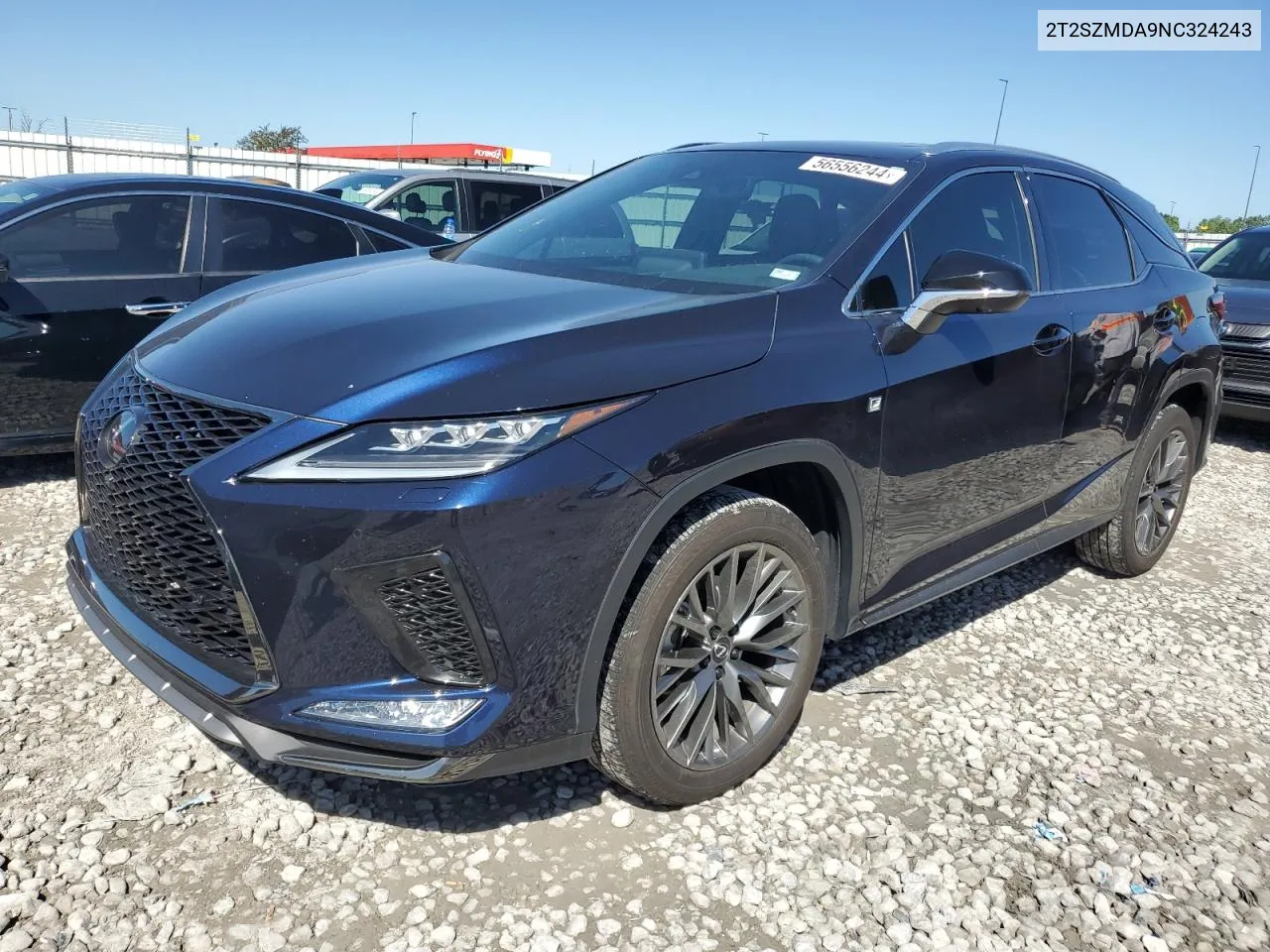 2022 Lexus Rx 350 F Sport VIN: 2T2SZMDA9NC324243 Lot: 76505204