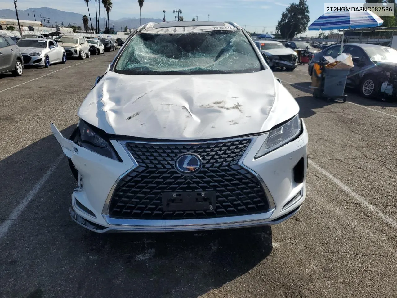 2022 Lexus Rx 450H VIN: 2T2HGMDA3NC087586 Lot: 76996474