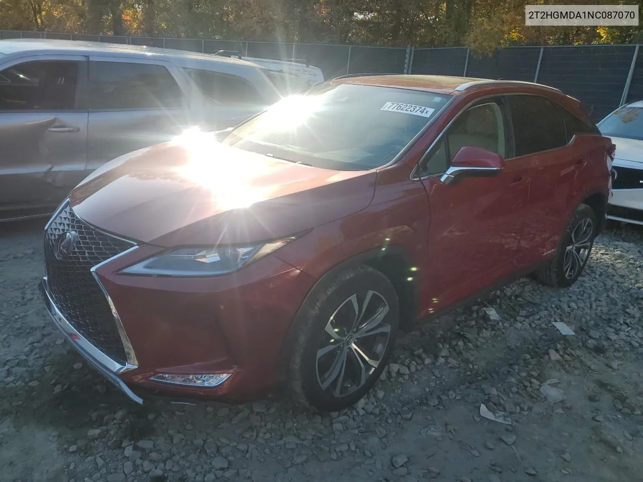 2022 Lexus Rx 450H VIN: 2T2HGMDA1NC087070 Lot: 77622374