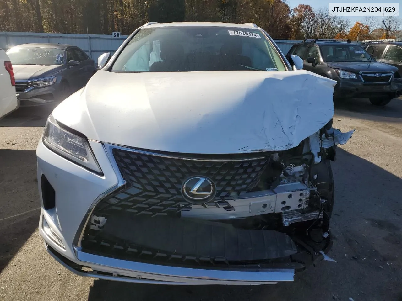 2022 Lexus Rx 350 L VIN: JTJHZKFA2N2041629 Lot: 77835974