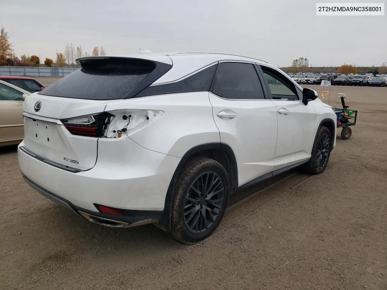 2022 Lexus Rx 350 VIN: 2T2HZMDA9NC358001 Lot: 78139254