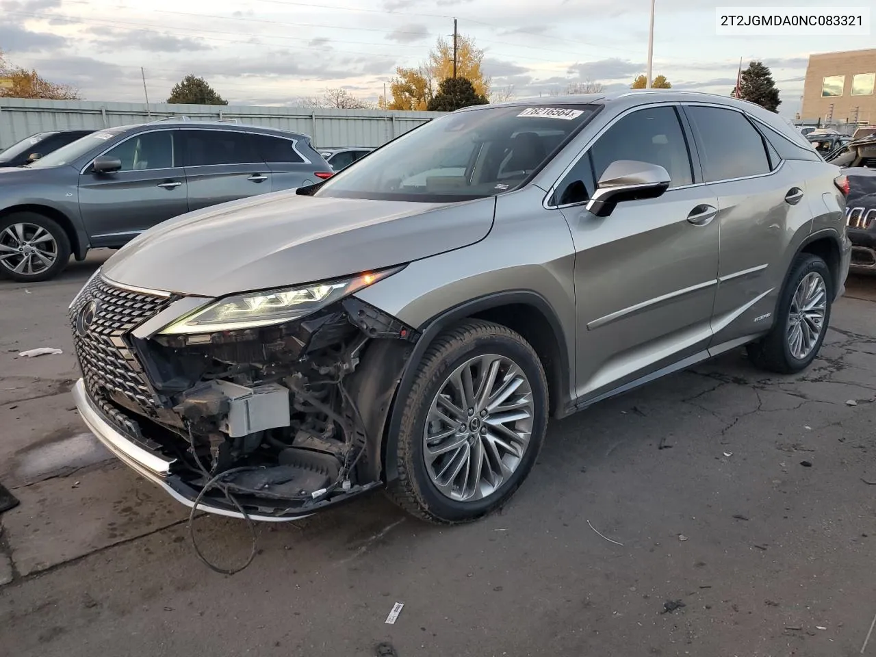 2022 Lexus Rx 450H VIN: 2T2JGMDA0NC083321 Lot: 78216564