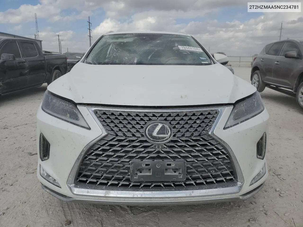 2022 Lexus Rx 350 VIN: 2T2HZMAA5NC234781 Lot: 78442104