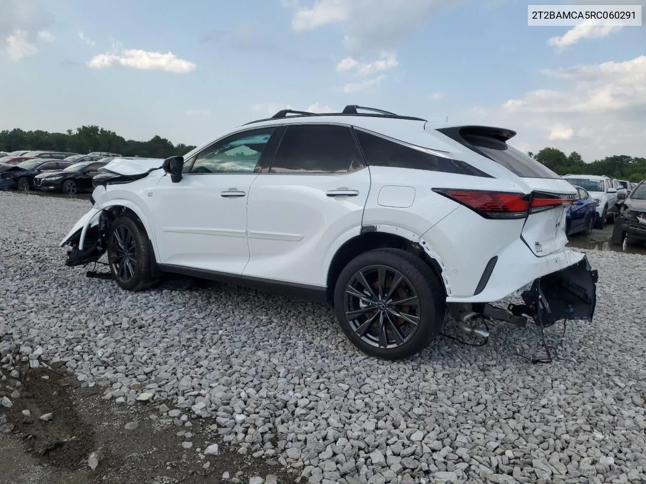 2024 Lexus Rx 350 Base VIN: 2T2BAMCA5RC060291 Lot: 56589514