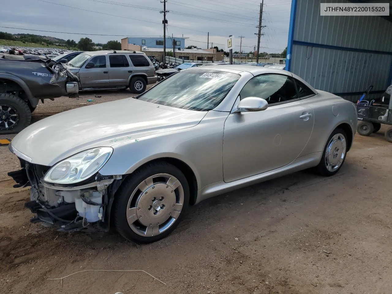 2002 Lexus Sc 430 VIN: JTHFN48Y220015520 Lot: 69491284