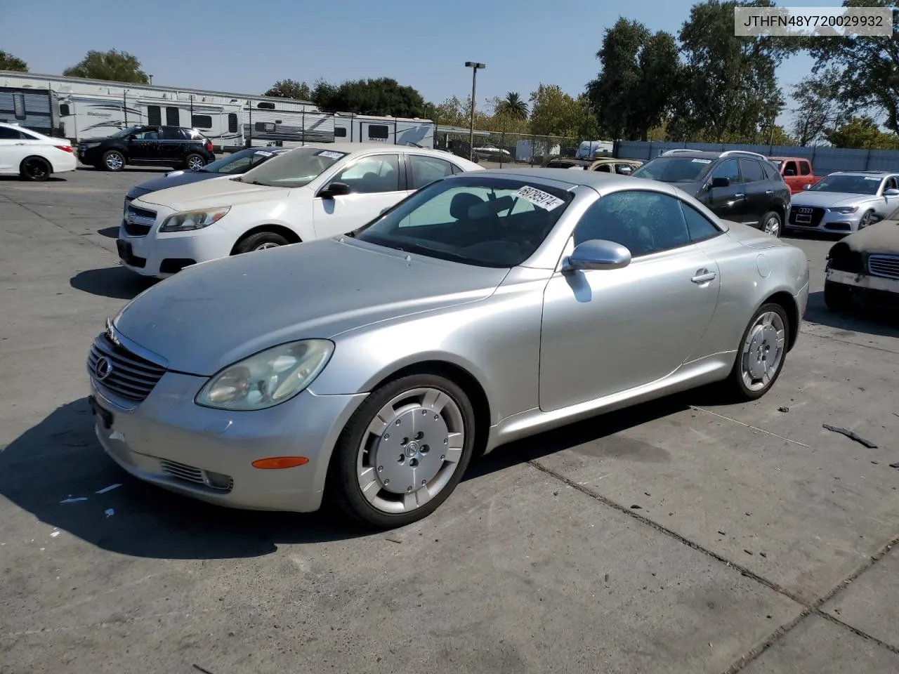 2002 Lexus Sc 430 VIN: JTHFN48Y720029932 Lot: 69795974