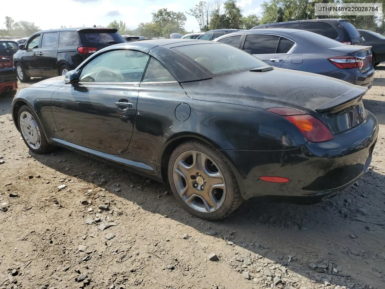 2002 Lexus Sc 430 VIN: JTHFN48Y220028784 Lot: 71164574