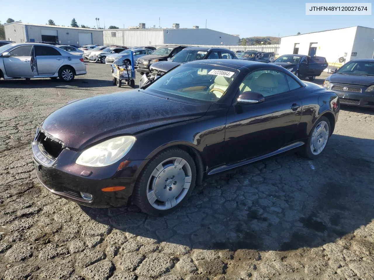 2002 Lexus Sc 430 VIN: JTHFN48Y120027674 Lot: 71220864