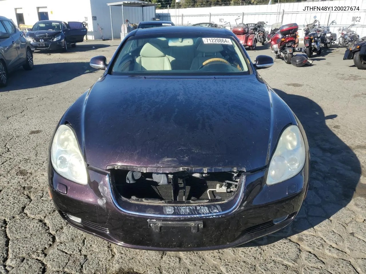 2002 Lexus Sc 430 VIN: JTHFN48Y120027674 Lot: 71220864