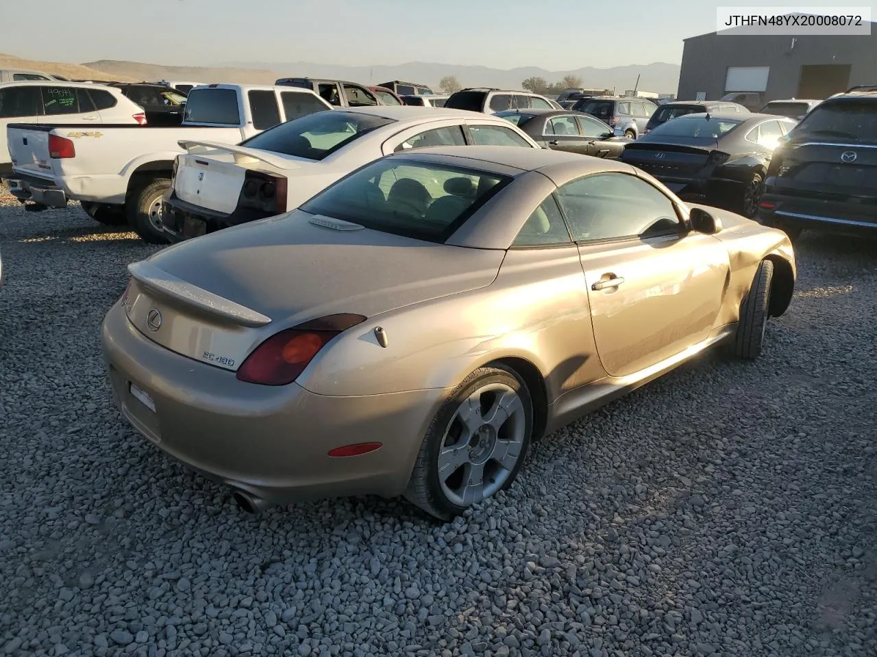 2002 Lexus Sc 430 VIN: JTHFN48YX20008072 Lot: 71428204