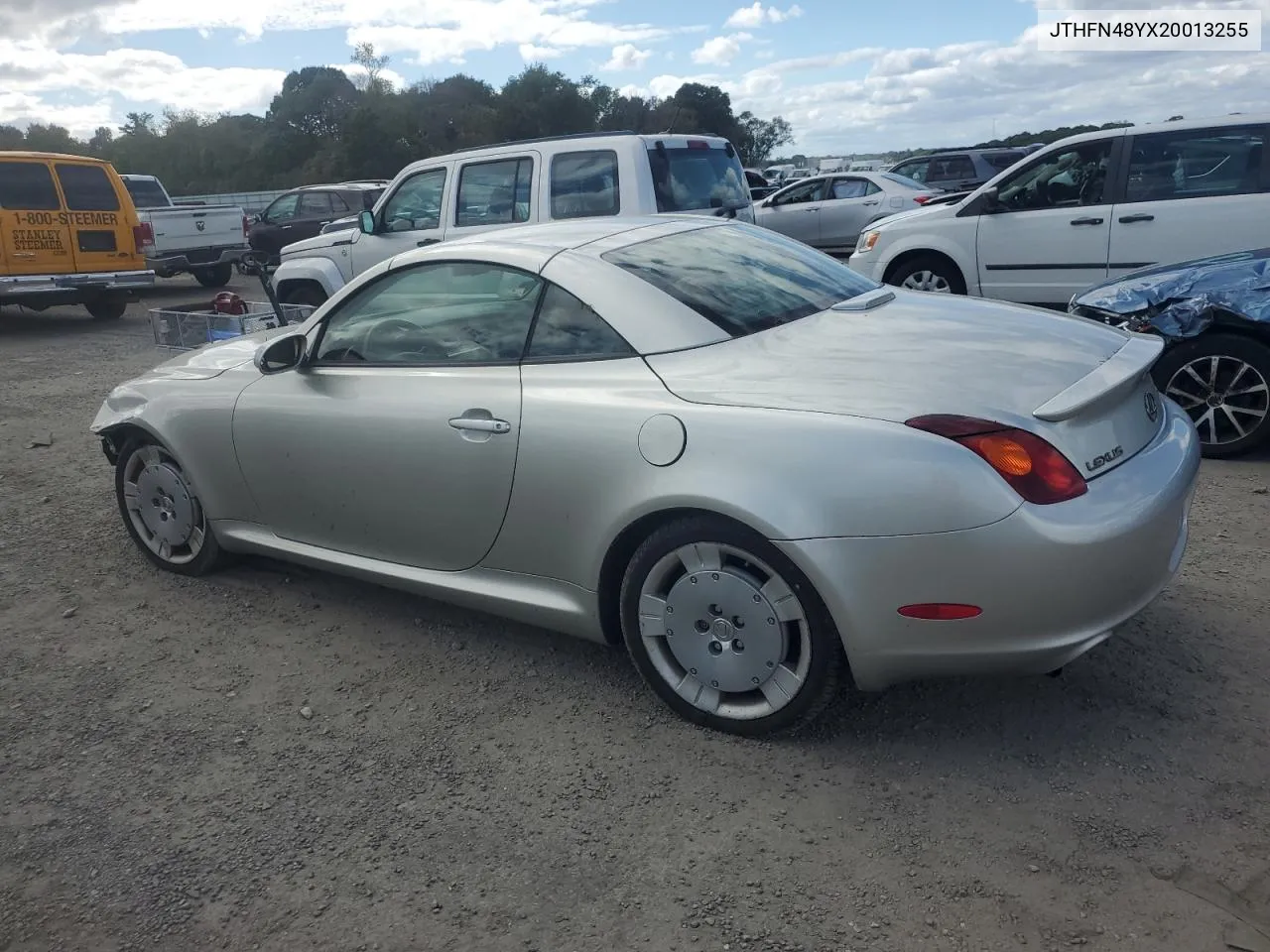 2002 Lexus Sc 430 VIN: JTHFN48YX20013255 Lot: 73910844