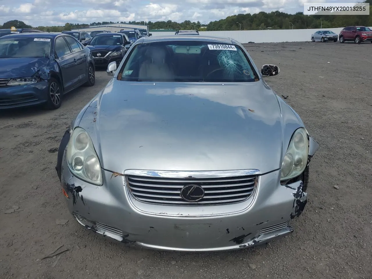 2002 Lexus Sc 430 VIN: JTHFN48YX20013255 Lot: 73910844