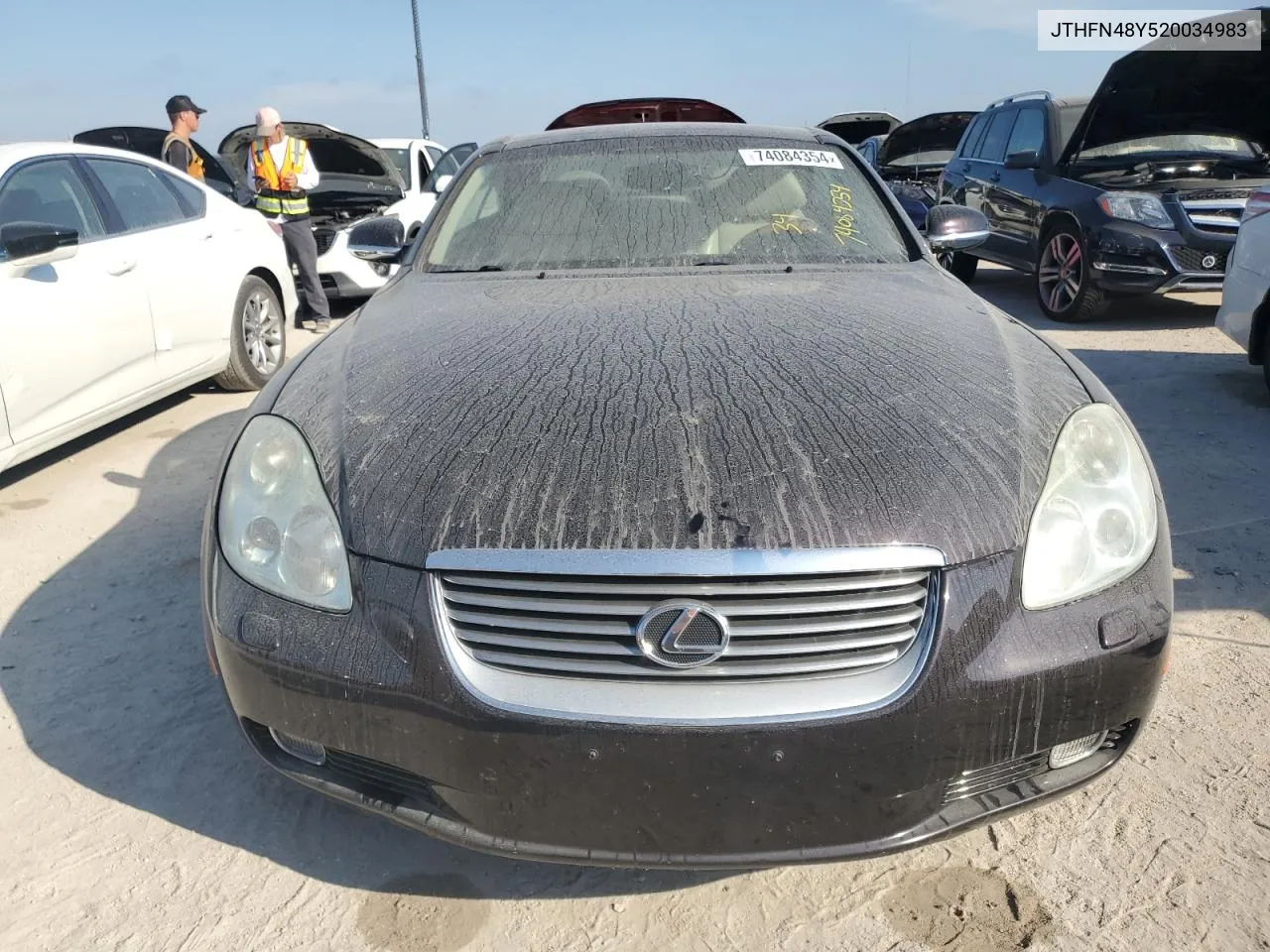 2002 Lexus Sc 430 VIN: JTHFN48Y520034983 Lot: 74084354