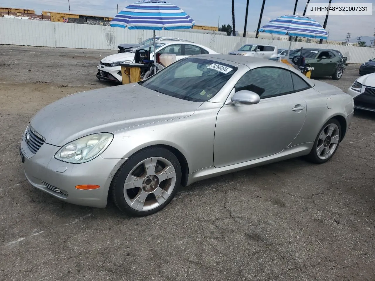 2002 Lexus Sc 430 VIN: JTHFN48Y320007331 Lot: 74295494