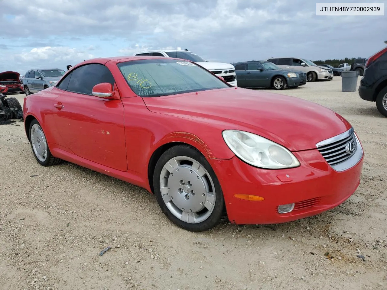 2002 Lexus Sc 430 VIN: JTHFN48Y720002939 Lot: 74348304