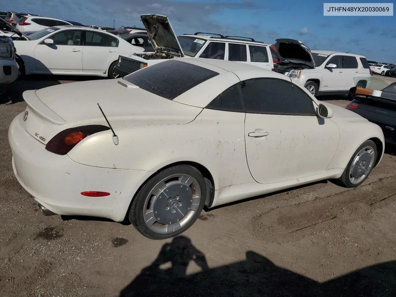 2002 Lexus Sc 430 VIN: JTHFN48YX20030069 Lot: 74503434