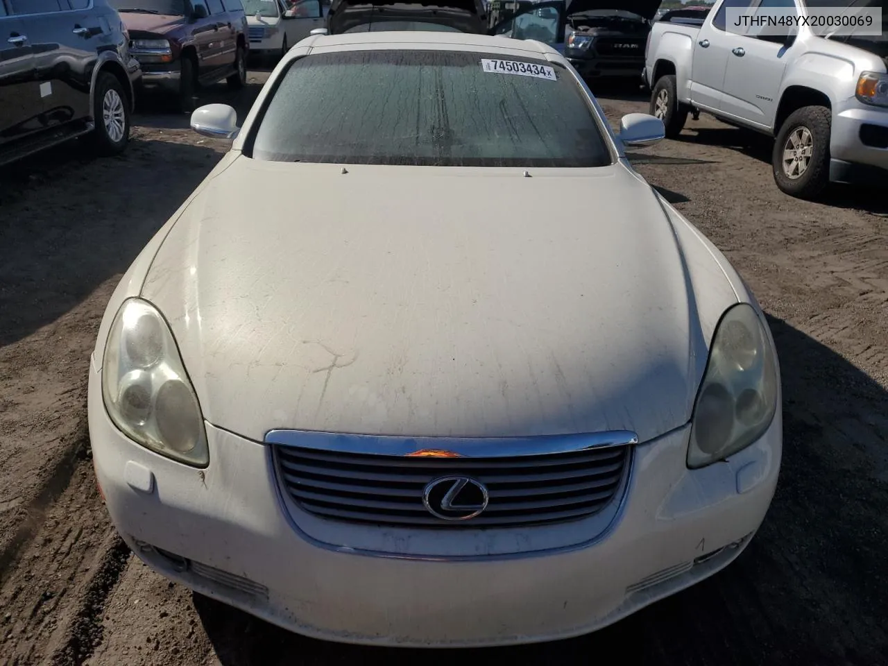 2002 Lexus Sc 430 VIN: JTHFN48YX20030069 Lot: 74503434