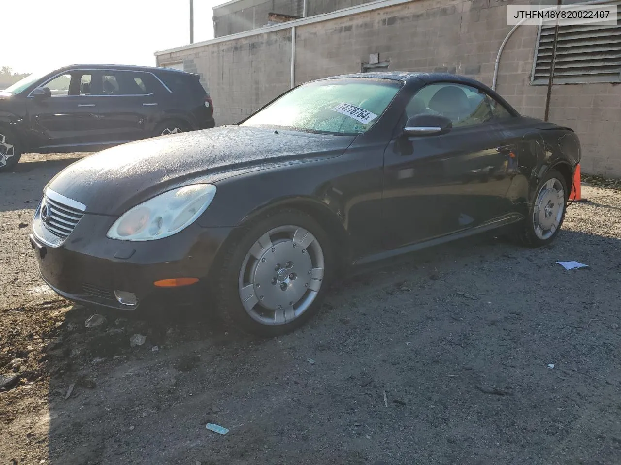 2002 Lexus Sc 430 VIN: JTHFN48Y820022407 Lot: 74778764