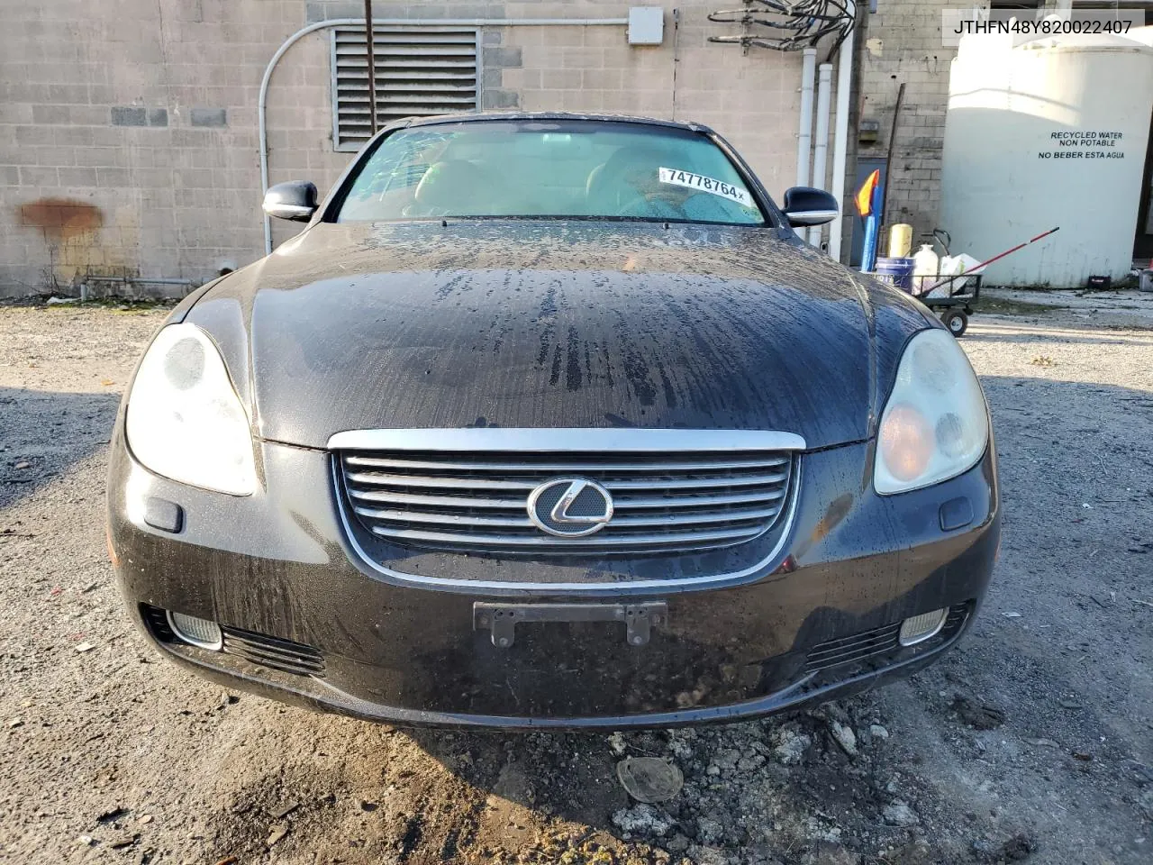 2002 Lexus Sc 430 VIN: JTHFN48Y820022407 Lot: 74778764