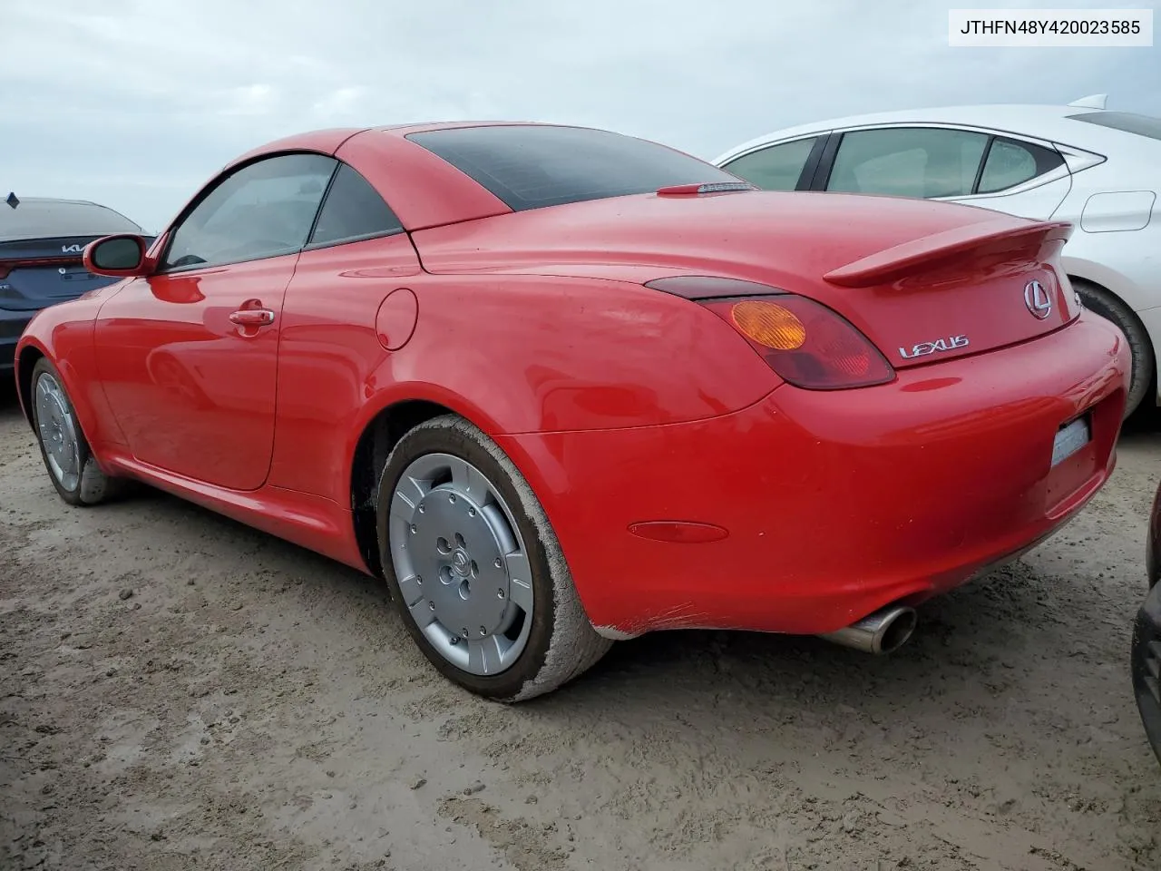 2002 Lexus Sc 430 VIN: JTHFN48Y420023585 Lot: 75037044