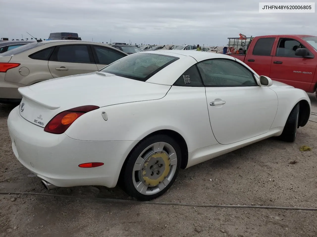 2002 Lexus Sc 430 VIN: JTHFN48Y620006805 Lot: 75208254